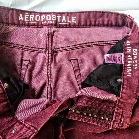Aeropostale Bowery Slim Straight Distressed Jeans - Picture 8 of 12